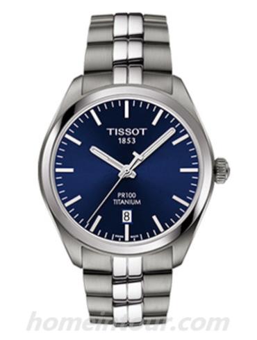 天梭T1014104404100男表T-Classic系列-灰色表带/表径39mm