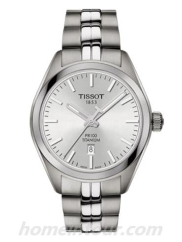 天梭T1012104403100女表T-Classic系列-灰色表带/表径33mm