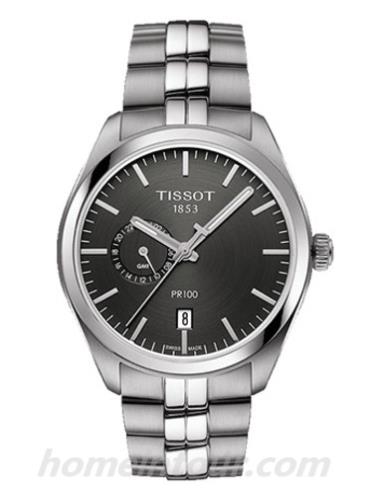 天梭T1014521106100男表T-Classic系列-灰色表带/表径39mm