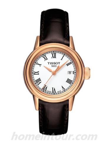 天梭T0852103601300女表T-Classic系列-棕色表带/表径28.5mm