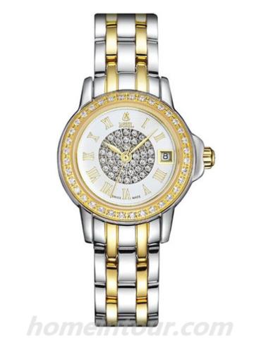 依波路LB6688-2533女表欧雅系列-间金色表带/表径26mm