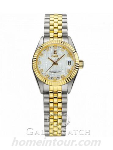 依波路LB5036N-2599女表豪爽系列-间金色表带/表径28mm