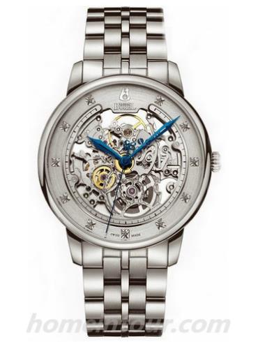 依波路GS9338-23221男表祖尔斯系列-银色表带/表径40mm