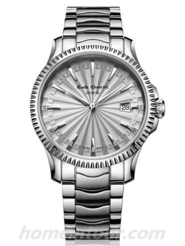 艾米龙08.1155.G.6.6.68.6男表时光之翼系列-银色表带/表径&#8211;