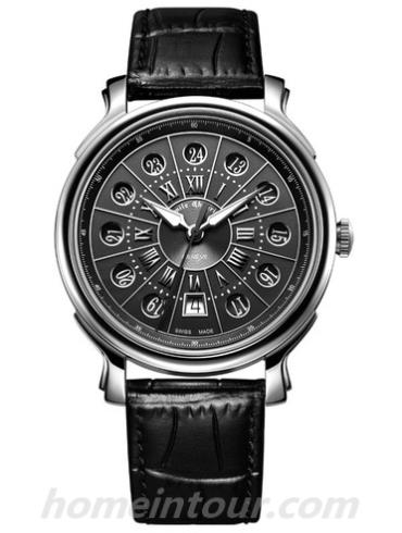 艾米龙13.1178.G.6.8.63.2男表Héritier传承系列-黑色表带/表径40mm