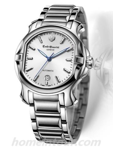 艾米龙08.1158.G.6.88.28.6男表子爵系列-银色表带/表径39.5mm