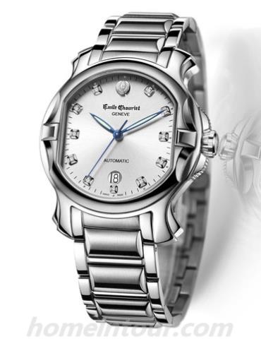 艾米龙08.1158.G.6.88.27.6男表子爵系列-银色表带/表径39.5mm