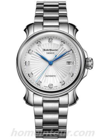 艾米龙08.1156.G.6.86.27.6男表时光之翼系列-银色表带/表径39.5mm