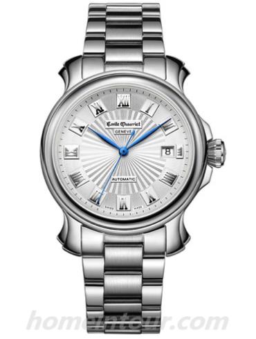 艾米龙08.1156.G.6.86.25.6男表时光之翼系列-银色表带/表径39.5mm