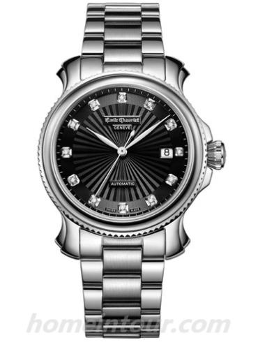 艾米龙08.1156.G.6.8W.57.6男表时光之翼系列-银色表带/表径39.5mm