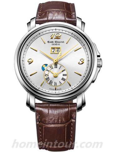 艾米龙15.1168.G42.6.8.28.2男表-棕色表带/表径42mm