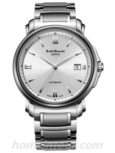 艾米龙08.1168.G39.6.8.28.6男表莱蒙系列-银色表带/表径42mm