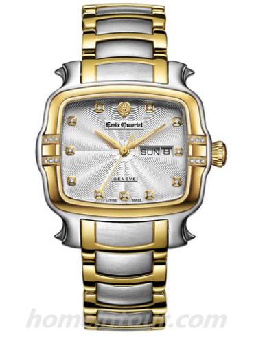 艾米龙09.3883.G.6.J.22.0男表皇室明珠系列-间金色表带/表径43.2x35mm