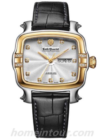 艾米龙09.3883.G.6.J.22.2男表皇室明珠系列-黑色表带/表径43.2x35mm