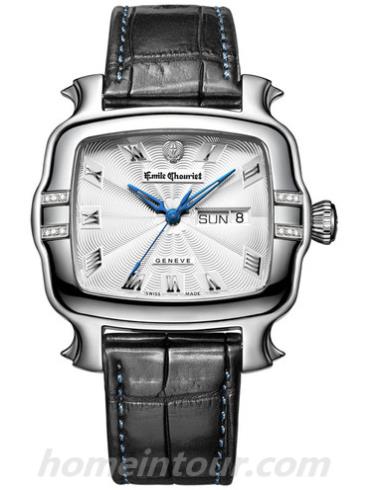 艾米龙09.3883.G.6.E.25.2男表皇室明珠系列-黑色表带/表径43.2x35mm