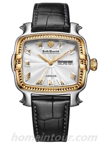 艾米龙09.3883.G.6.5.21.2男表皇室明珠系列-黑色表带/表径43.2x35mm