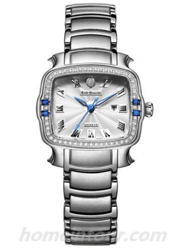 艾米龙06.3883.L.6.D.25.6男表皇室明珠系列-银色表带/表径33x27mm