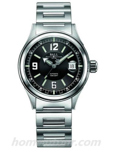 波尔NM2088C-S2J-BKWH男表战火勇士系列-银色表带/表径40mm