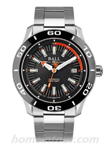 波尔DM3090A-SJ-BK男表战火勇士系列-银色表带/表径42mm