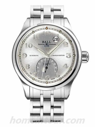 波尔NT1050D-LJ-SLC男表铁路长官系列-银色表带/表径41mm