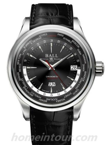 波尔GM2020D-S1CJ-BK男表铁路长官系列-黑色表带/表径41mm