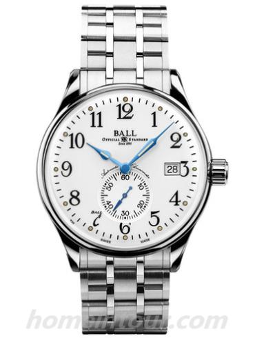 波尔NM3888D-S1CJ-WH男表铁路长官系列-银色表带/表径39.5或43mm