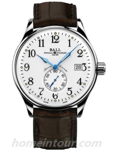 波尔NM3888D-LL1CJ-WH男表铁路长官系列-棕色表带/表径39.5或43mm