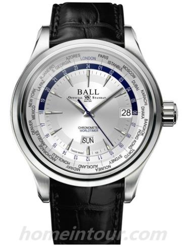 波尔GM2020D-LL1CJ-SL男表铁路长官系列-黑色表带/表径41mm