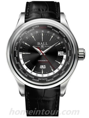 波尔GM2020D-LL1CJ-BK男表铁路长官系列-黑色表带/表径41mm