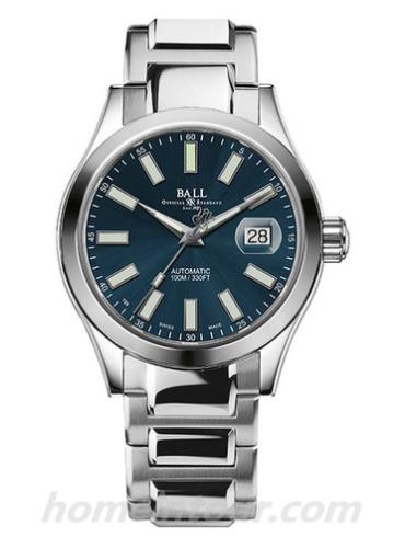 波尔NM2026C-S6J-BK-Blue男表工程师升级系列-银色表带/表径40mm