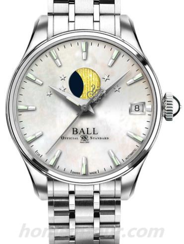 波尔NL3082D-SJ-WH女表铁路长官系列-银色表带/表径34mm