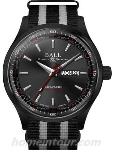 波尔NM3060C-NCJ-GY男表工程师升级系列-黑色条纹表带/表径45mm