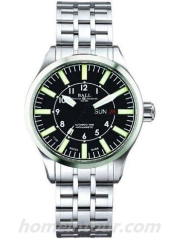 波尔NM1080C-S1-BKBlack男表战火勇士系列-黑色表带/表径—mm