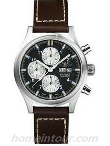 波尔CM1092C-S1J-BKCoffee男表战火勇士系列-银色表带/表径43mm