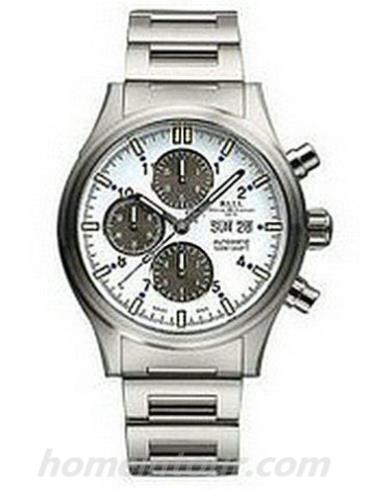 波尔CM1090C-SJ-WH1BEWhite男表战火勇士系列-银色表带/表径43mm