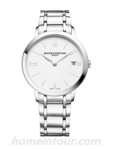 名士10356女表克莱斯麦系列-银色表带/表径36.5mm