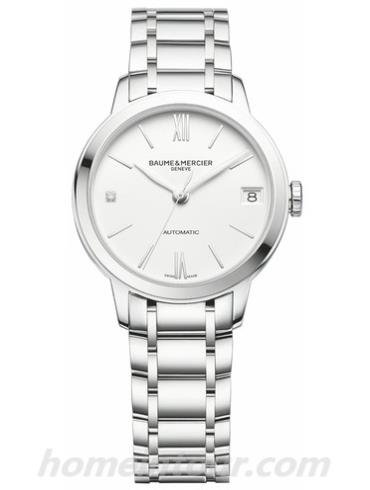 名士10312情侣表克莱斯麦系列-银色表带/表径31mm