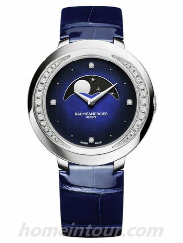 名士M0A10347女表约定系列-亮蓝色表带/表径34mm