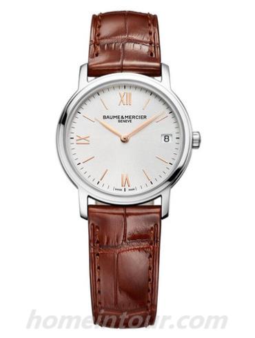 名士10147女表克莱斯麦系列-棕色表带/表径33mm