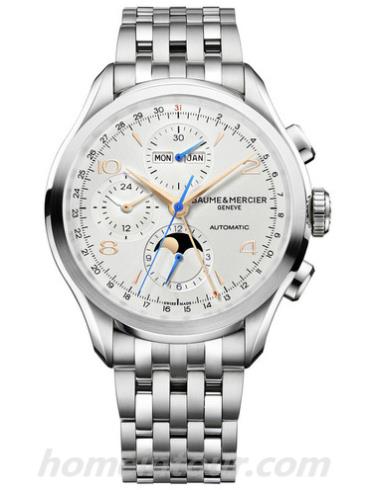 名士10279男表克里顿Clifton系列-银色表带/表径43mm