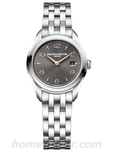 名士10209女表克里顿Clifton系列-银色表带/表径30mm