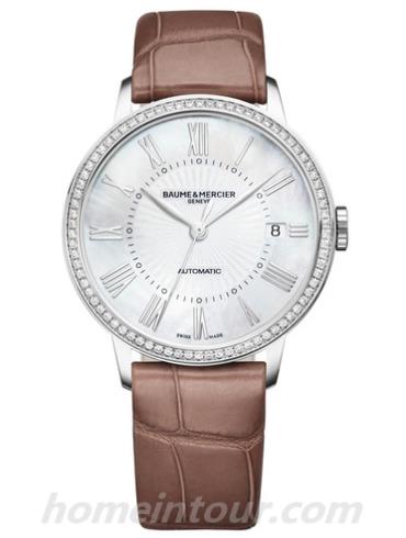 名士10222女表克莱斯麦系列-棕色表带/表径36.5mm