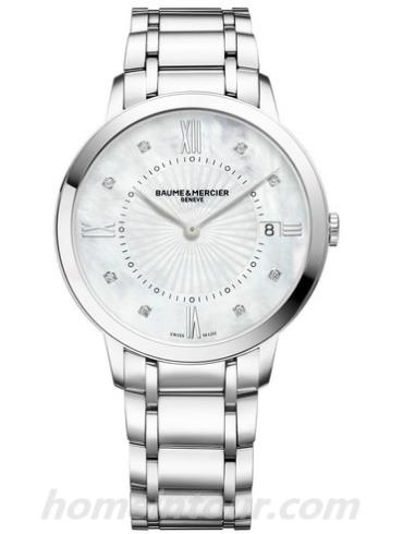 名士M0A10225女表克莱斯麦系列-银色表带/表径36.5mm