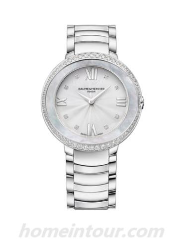 名士10199女表灵霓系列-银色表带/表径34mm