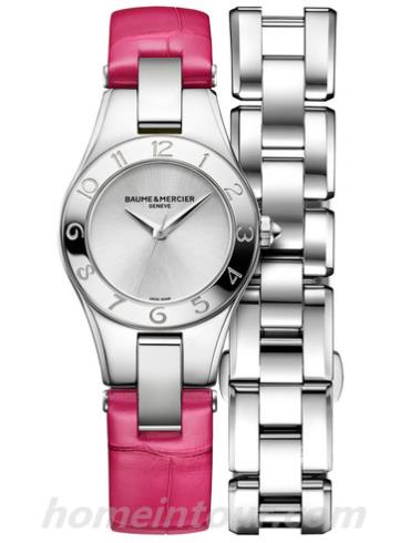 名士10228女表灵霓系列-玫红色表带/表径27mm