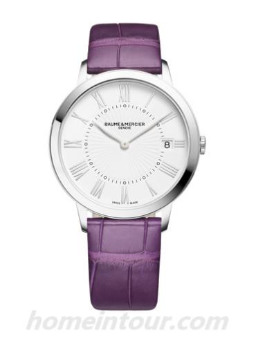 名士10224女表克莱斯麦系列-紫色表带/表径36.5mm