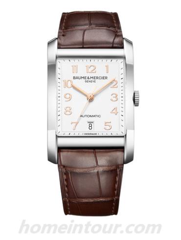 名士10156男表汉伯顿系列-棕色表带/表径31x47mm