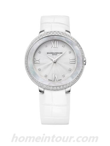 名士10165女表约定系列-白色表带/表径34mm