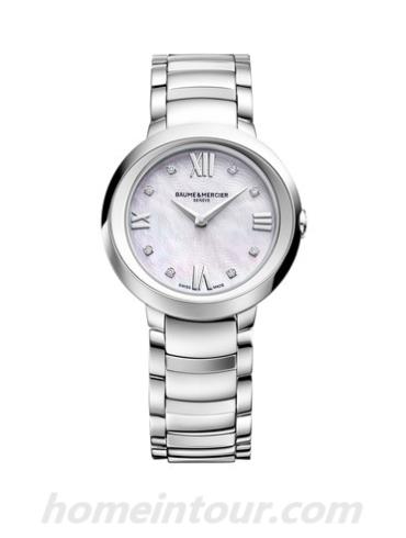 名士10158女表约定系列-银色表带/表径30mm