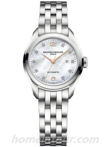 名士M0A10151女表克里顿Clifton系列-银色表带/表径30mm